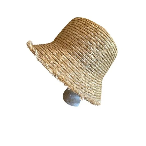 Nine West Accessories Nine West Womens Straw Bucket Hat With